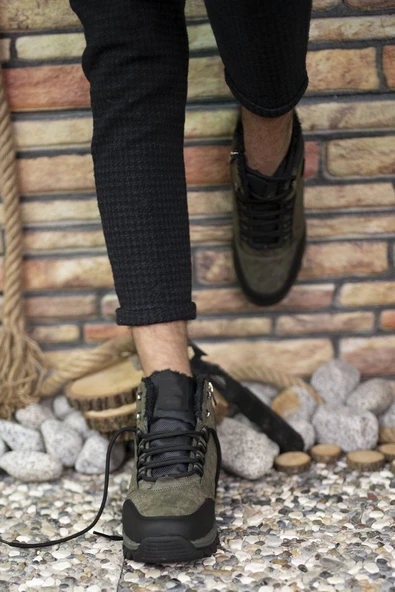 Moda Ayakkabı 4521 Erkek Günlük Kürklü Bot Ayakkabı - 4