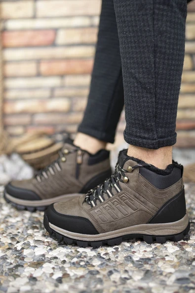 Moda Ayakkabı 5103 Erkek Günlük Kürklü Bot Ayakkabı - 4