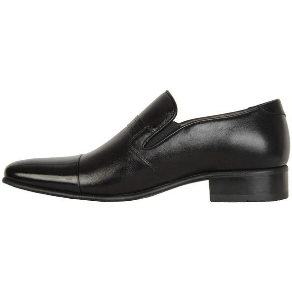 ModaAyakkabı 2010 Siyah Deri Günlük Kılasik Ayakkabı - 6