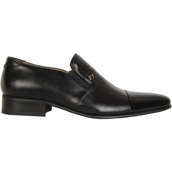 ModaAyakkabı 2010 Siyah Deri Günlük Kılasik Ayakkabı - 3