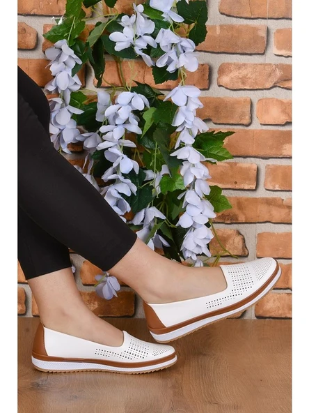 Moda Ayakabı 2896 Kadın Düz Babet Ayakkabı - Resim 15