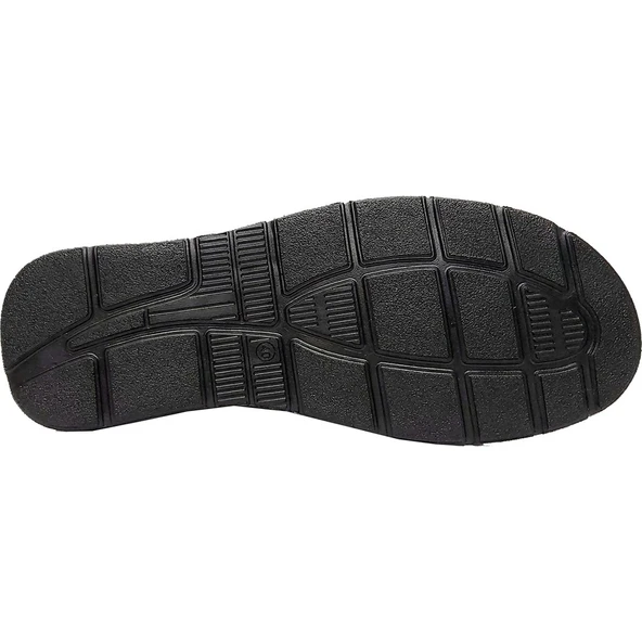 Moda Ayakkabı 0453 Siyah Deri Erkek Sandalet - Resim 8
