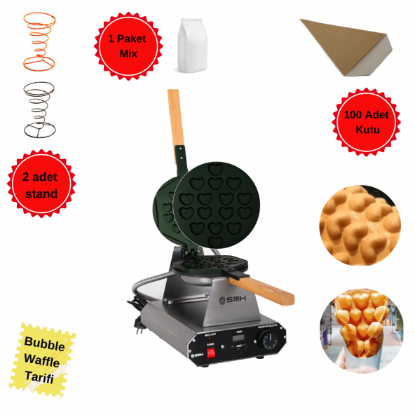 Kalpli Bubble Waffle Makine Seti