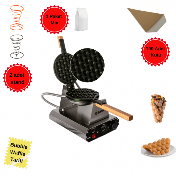 ETERNA BUBBLE WAFFLE MAKİNE SETİ