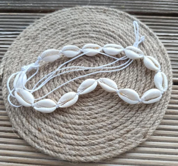 Kolye Gerdanlık Deniz Kabuklu Midye Ayarlanabilir Plaj Doğum Günü Hediye Bijuteri Takı Aksesuar - 7