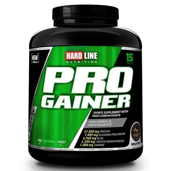 Hardline Nutrition Progainer Karbonhidrat 3000 gr Çikolatalı - Resim 2