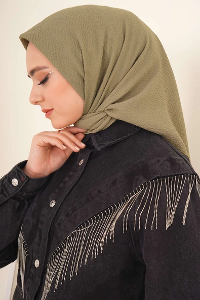 Mio Caz Eşarp Haki - Resim 2