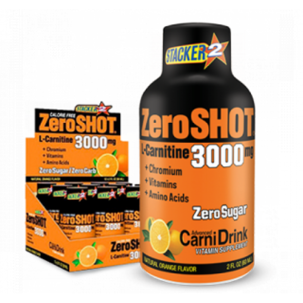 +2 HEDİYE ZeroSHOT Karnitin 3000mg Portakal 12 x 60ml