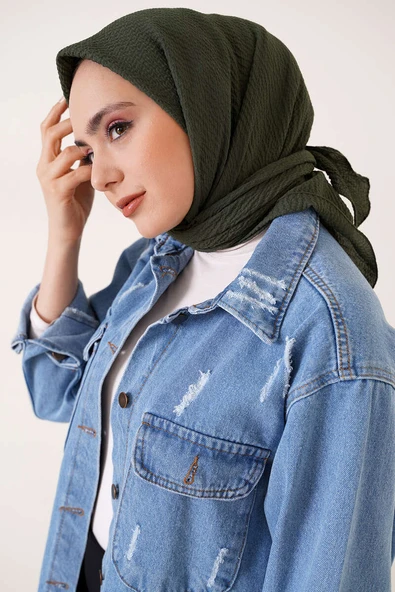 Mio Caz Eşarp Kamuflaj Yeşili - 4