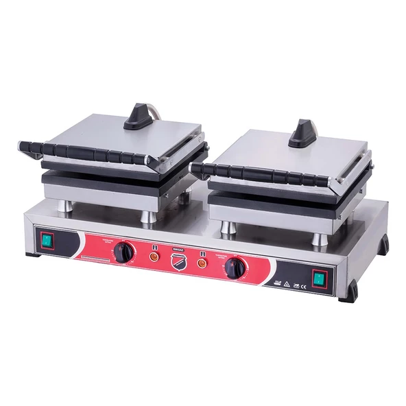 Işıkgaz Silver Endüstriyel Elektrikli Kare Waffle Makinesi - 4 Lü - 2