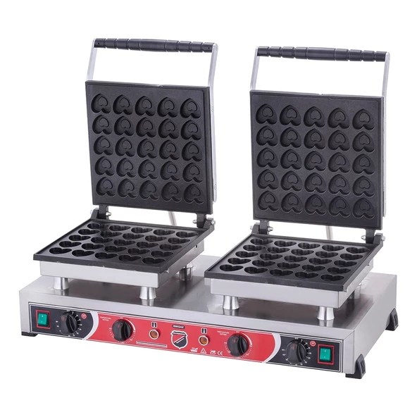 Işıkgaz Silver Elektrikli Çiftli Kalpli Bubble Waffle Makinesi