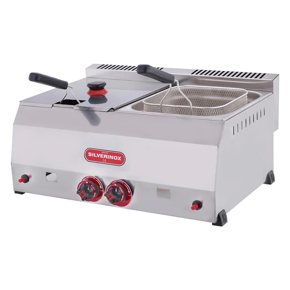 Işıkgaz Silver Endüstriyel Çiftli 8+8 Litre Doğalgazlı Fritöz