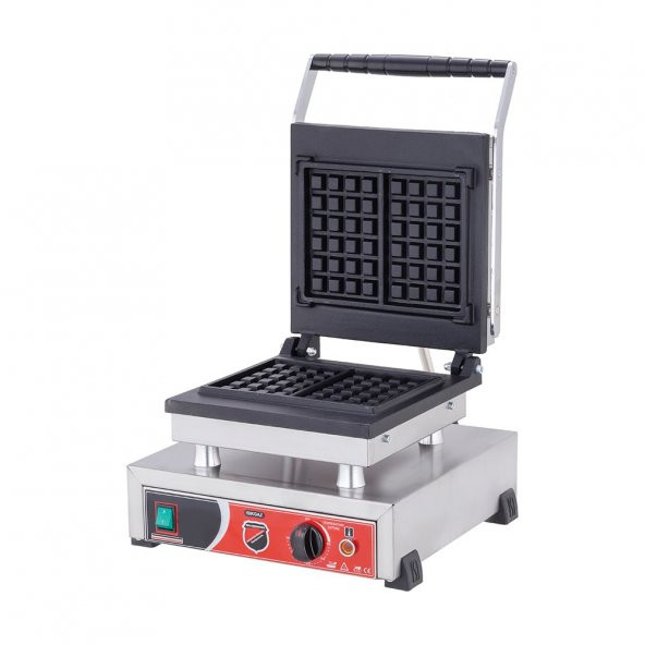 Işıkgaz Silverinox Endüstriyel Elektrikli Kare Waffle Makinesi - 2 Li