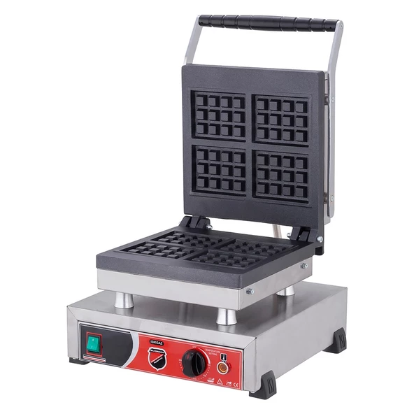 Işıkgaz Silver Endüstriyel Elektrikli Kare Waffle Makinesi - 4 Lü