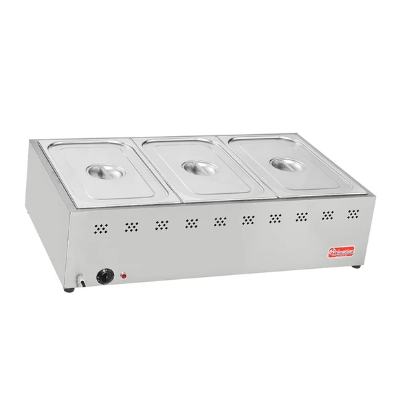 Himaksan  Tip Elektrikli Set Üstü 3 Gözlü Benmari HMK-BSÜE3