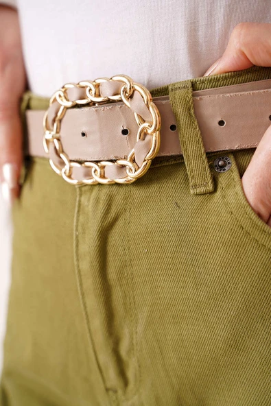 Boru Paça Yağ Yeşili Jean Pantolon - 4