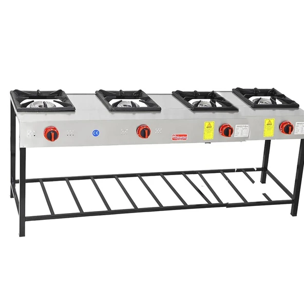 Himaksan  Tip Doğalgazlı 4 Gözlü Yüksek Ayak Lokanta Ocağı ürün görseli