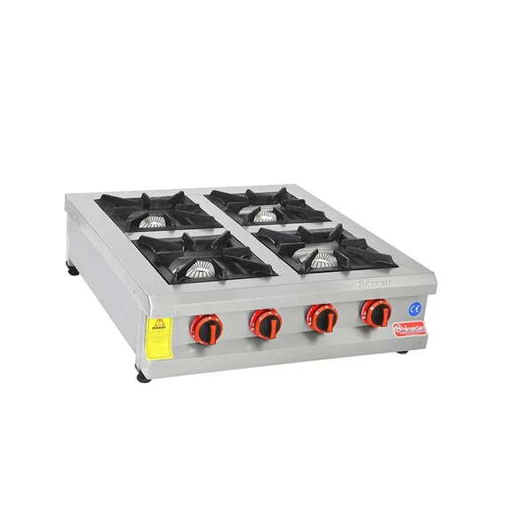 Himaksan  Tüplü Set Üstü Sanayi Tip Dörtlü 4 Göz Ocak ürün görseli 1