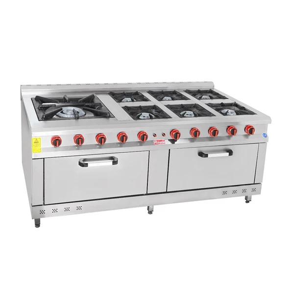 Himaksan  200x100 Cm 7+2 Tüplü 7 Li Fırınlı Ocak-Kuzine