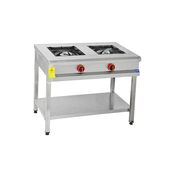 Himaksan  90 X 50 Cm Doğalgazlı Taban Raflı 2 Gözlü Ocak
