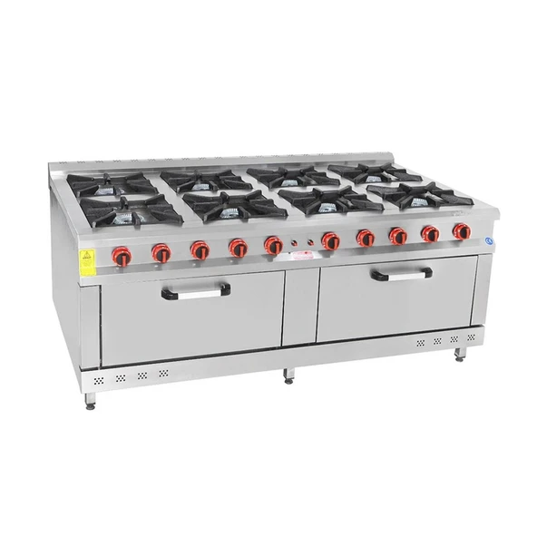 Himaksan  200x100 Cm 8+2 Tüplü 8 Li Fırınlı Ocak-Kuzine ürün görseli 1