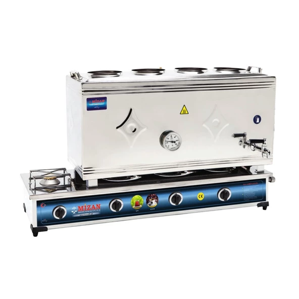 Mizan 80 Lik Tüplü 60 Litre 4 Demlikli Çay Kazanı