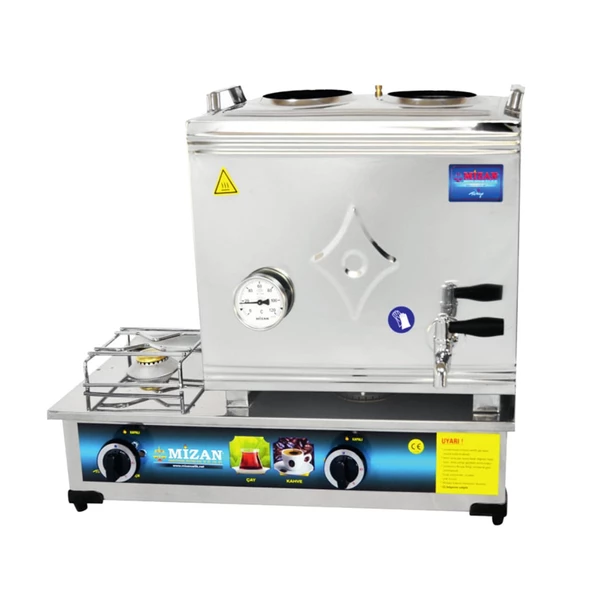 Mizan 40 Lık Tüplü 30 Litre 2 Demlikli Çay Kazanı