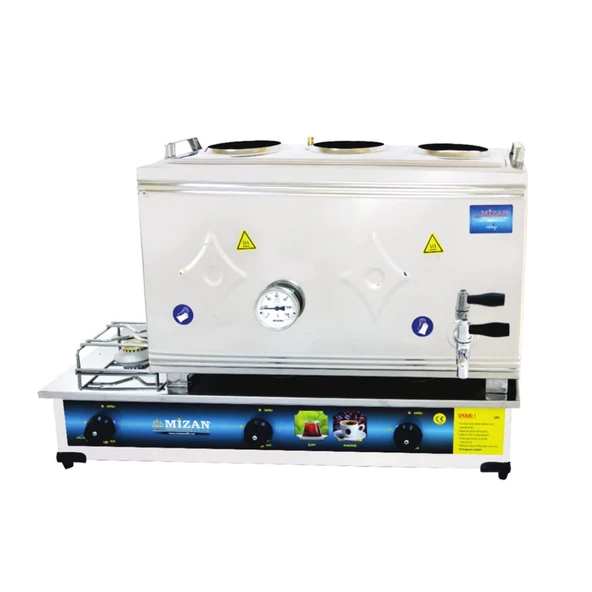 Mizan 60 Lık Tüplü 40 Litre 3 Demlikli Çay Kazanı