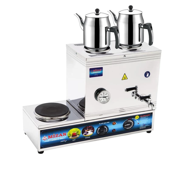Mizan 40 Lık Elektrikli 30 Litre 2 Demlikli Çay Kazanı DEMLİK HEDİYELİ