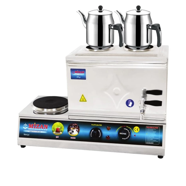 Mizan 25 Lik Elektrikli 20 Litre 2 Demlikli Çay Kazanı DEMLİK HEDİYELİ