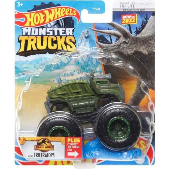 Hot Wheels Monster Trucks 1:64 Arabalar TRICERATOPS HCP44 Hotwheels Monster Truck Araçları