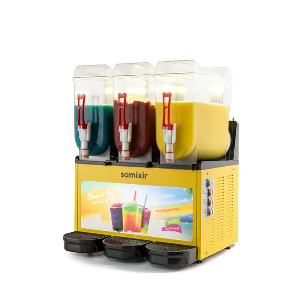 Samixir Triple Allure Üçlü 12+12+12 Lt Slush Buzlaş Karlamaç Makinesi SLUSH-36-YA