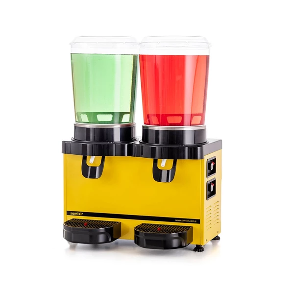 Samixir Twin Panoramik Analog 10+10 Lt Soğutuculu İçecek Dispenseri Makinesi MM20-AY - Resim 5