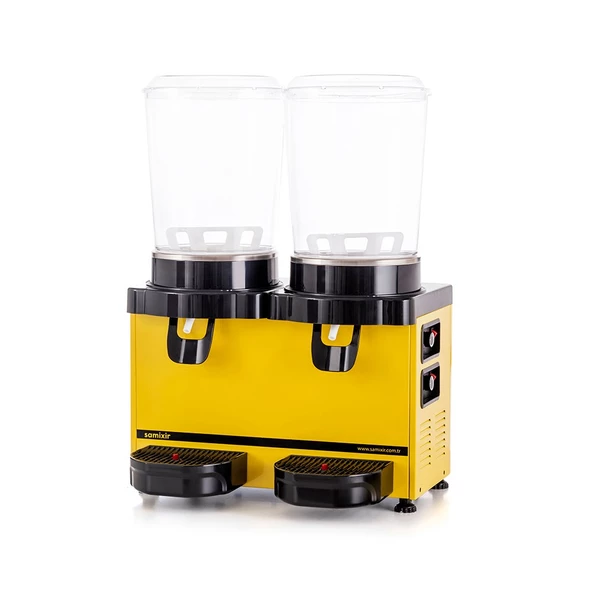 Samixir Twin Panoramik Analog 10+10 Lt Soğutuculu İçecek Dispenseri Makinesi MM20-AY - Resim 6