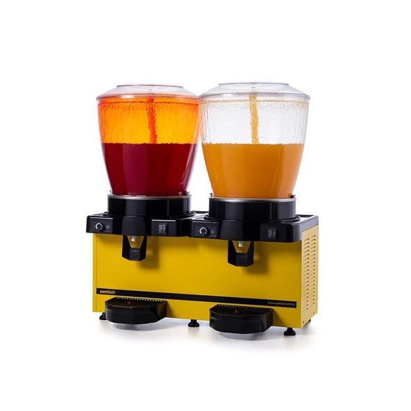Samixir Panoramik Twin 22+22 Lt Fıskiyeli Soğuk İçecek Makinesi SS44-AY - Resim 3