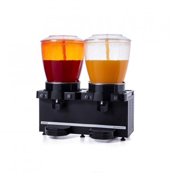 Samixir Panoramik Twin 22+22 Lt Fıskiyeli Soğuk İçecek Makinesi SS44-AB - 3