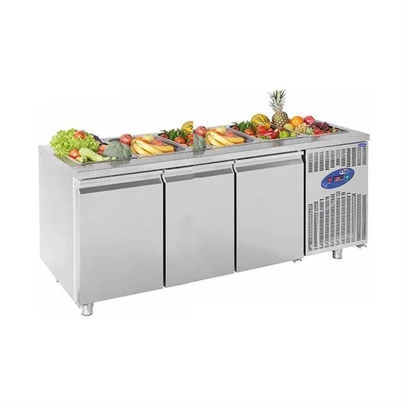 CSA Karacasan  474 Lt Üç Kapılı 700'Lük Havuzlu Saladbar Buzdolabı(304 Çelik)