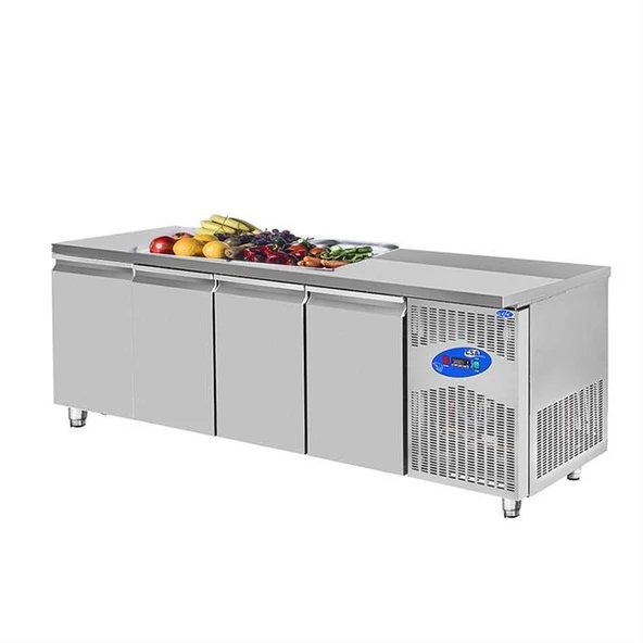 CSA Karacasan  632 Lt Dört Kapılı 700'Lük Havuzsuz Saladbar Buzdolabı(304 Çelik) - 2