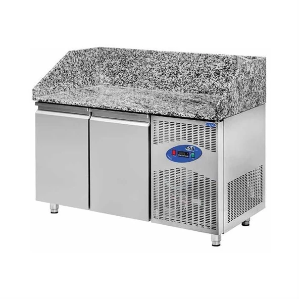 CSA Karacasan  380 Lt 150x80x108 Cm İki Kapılı Pizza Hazırlık Buzdolabı(304 Çelik)
