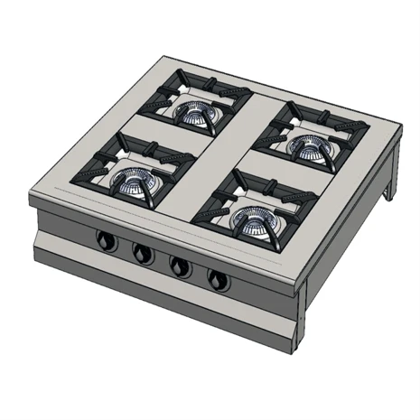 CSA Karacasan Set Üstü Dörtlü 4 Gözlü Tüplü Ocak100x100x25cm ürün görseli 1