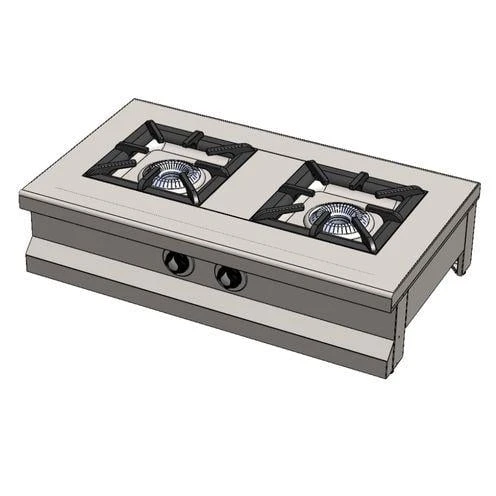 CSA Karacasan Set Üstü Çiftli 2 Gözlü Doğalgazlı Ocak100x60x25cm ürün görseli