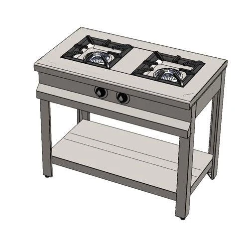 CSA Karacasan Tüplü Taban Raflı Çiftli 2 Gözlü Ocak ürün görseli 1