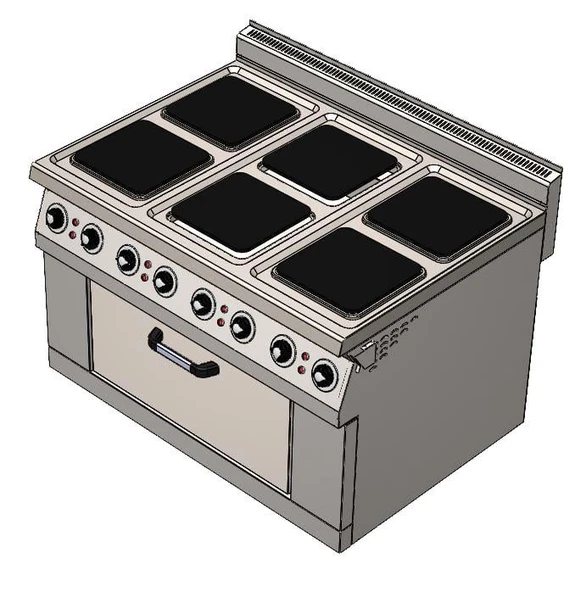 CSA Karacasan 150x100 Cm 6+1 Elektrikli 6 Lı Kuzine Ocak - Resim 2