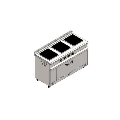 CSA Karacasan 140x60 Cm 3+1 Elektrikli 3 Lü Kuzine Ocak