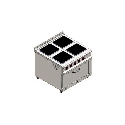 CSA Karacasan 100x100 Cm 4+1 Elektrikli 4 Lü Kuzine Ocak