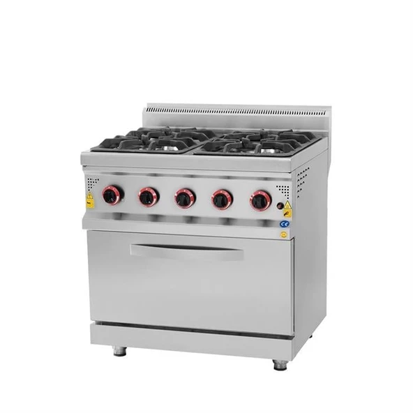 CSA Karacasan 900 Seri Tüplü Dört Gözlü Kuzineli Ocak80x90x85Cm