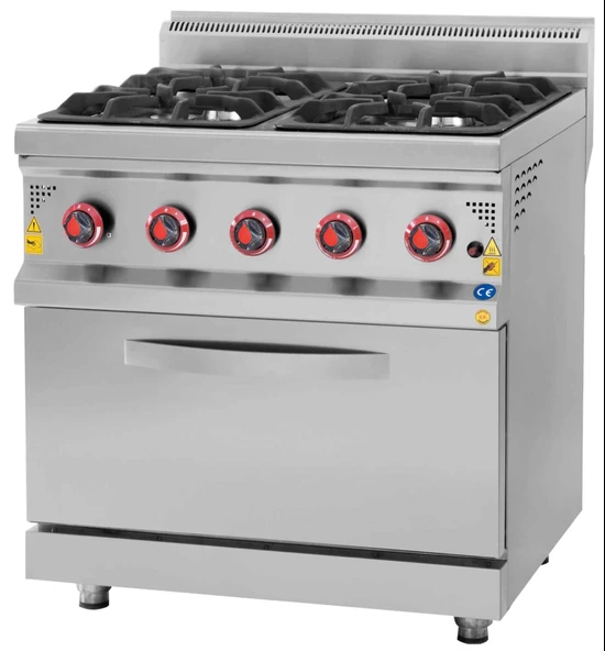 CSA Karacasan 700 Seri Tüplü Dört Gözlü Kuzineli Ocak80x70x85Cm - 2