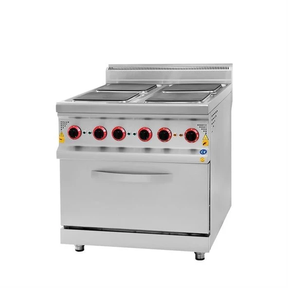 CSA Karacasan 900 Seri Elektrikli Dört Göz Kuzineli Ocak80x90x85Cm