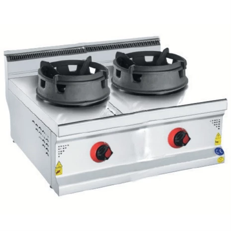 CSA Karacasan  700 Seri Set Üstü Çiftli Doğalgazlı Wok Ocak