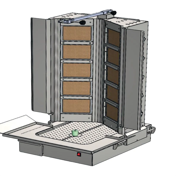 CSA Karacasan Doğalgazlı 5+5 Radyanlı Alttan Motorlu Döner Ocağı Makinesi ürün görseli 1